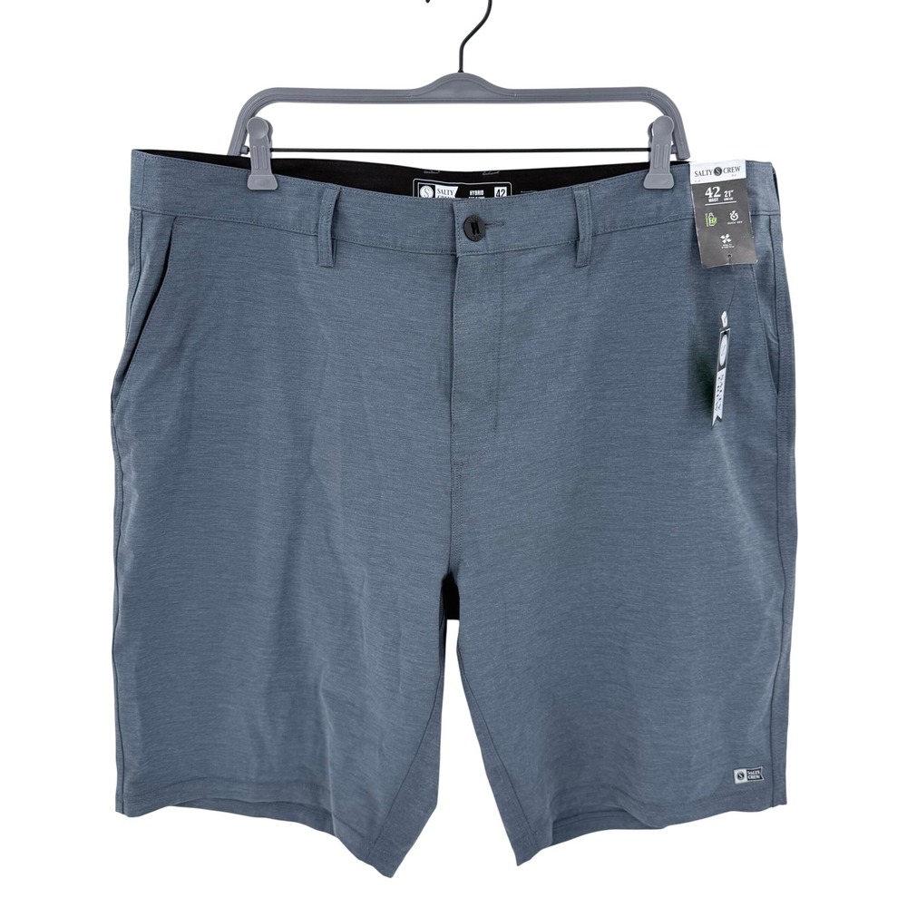 Salty Crew Hybrid Shorts‎ Mens 42 Grey Repreve Quick Dry Multi Stretch NWT